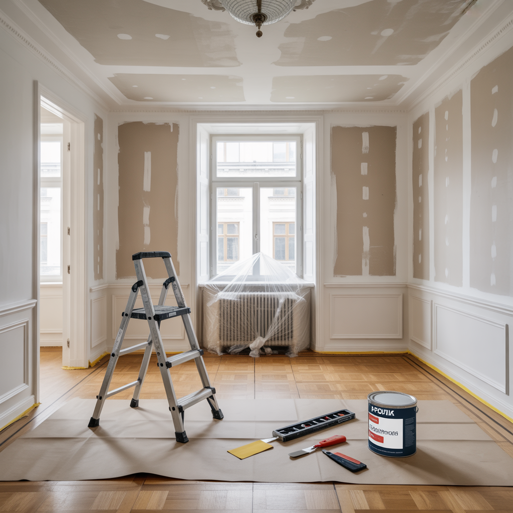 underarbete fore malning checklista for vagg och tak